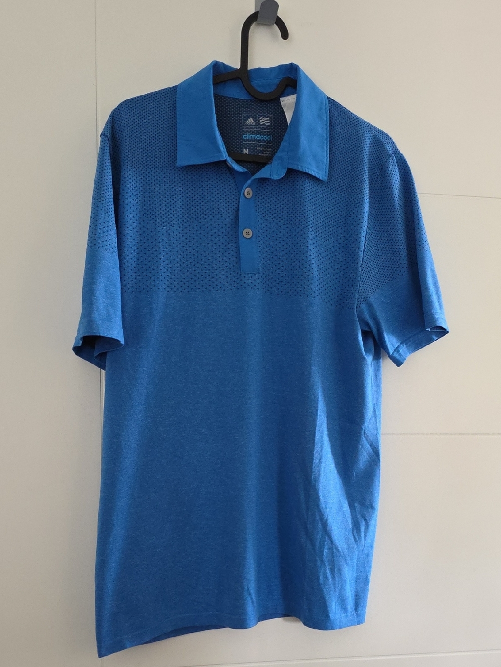 adidas Men’s Blue Short-Sleeve Golf Polo Size M climacool